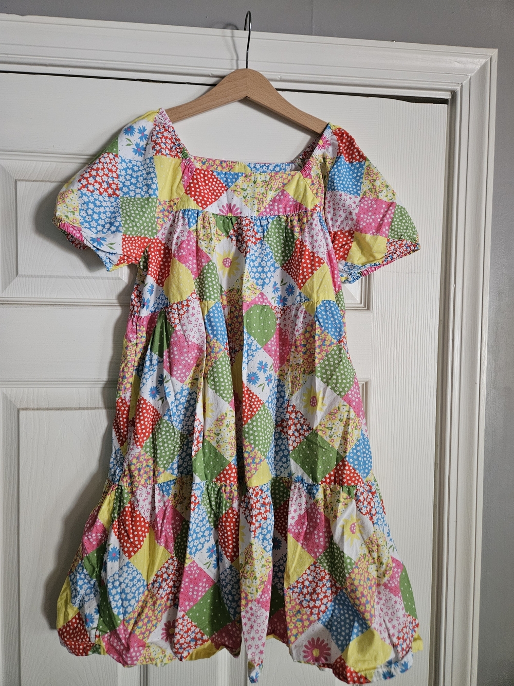 Girls Patchwork Cotton Summer Dress